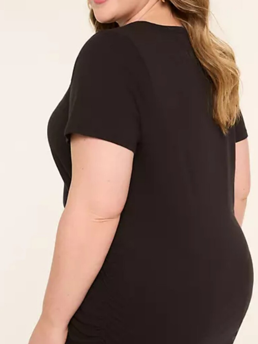 Lane Bryant Black Short Sleeve Plus Knit Tee
